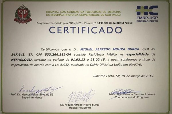 RESIDÊNCIA EM NEFROLOGIA